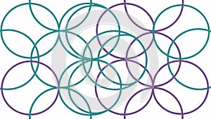 Abstract pattern of interlocking circular shapes, modern design, vector design Generative AI