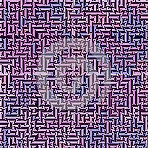 Abstract pattern. Labyrinth concept. Futuristic composition background of colored shapes. 3D rendering