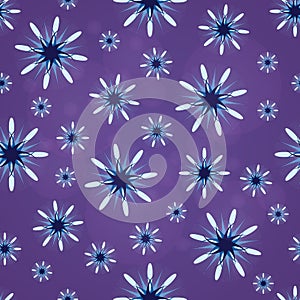 Abstract pattern with lilac figures.