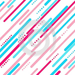 Abstract pattern with lines and dots isolated on white background