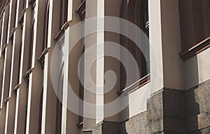 Abstract pattern made of building columns