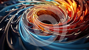 Abstract pattern of multi colored fractal design backdrop generated by AI