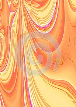 Abstract pattern in orange, pink and yellow for background or as wall art.