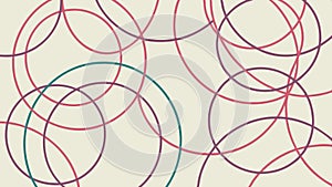 Abstract pattern of overlapping circles and lines geometric design vector design Generative AI