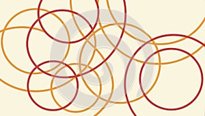 Abstract pattern of overlapping circles vector design Generative AI