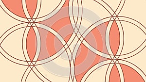 Abstract pattern of overlapping circles in warm tones vector design Generative AI