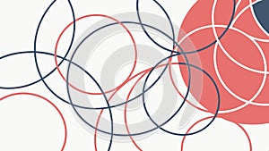 Abstract pattern of overlapping and intersecting colorful circles vector design Generative AI