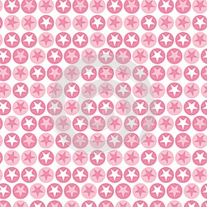 Abstract Pattern with Pink Stars