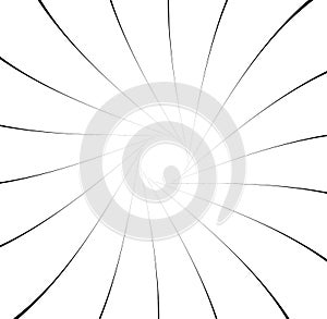 Abstract pattern with radial lines. Radial, radiating lines with