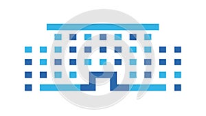 Abstract Pattern of Repeating Geometric Squares, vector design Generative AI