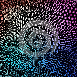 Abstract pattern in retro memphis style. Organic abstract background