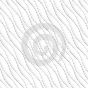 abstract pattern seamless. white texture. wave wavy modern geometric white background. interior design wall 3d vector