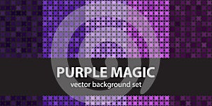 Abstract pattern set Purple Magic