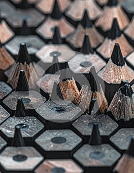Abstract Pattern of Sharpened Pencils
