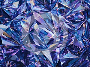 Abstract Blue and Purple Gemstone Facets Background