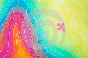 Abstract pattern on silk batik