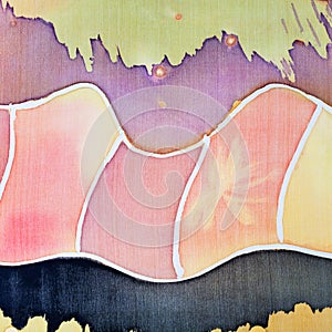 Abstract pattern on silk batik