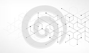 Abstract pattern with simple geometric figures and dots