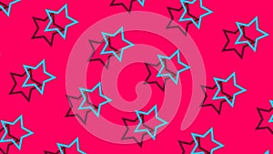 Abstract pattern with star shapers, bright modern 3d render background, computer generated photo