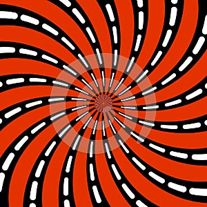 Abstract pattern of stylized spiral psychedelic shape. flat vector