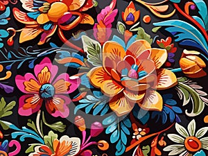 Abstract Pattern: Surrealism Floral Design, Vector pattern