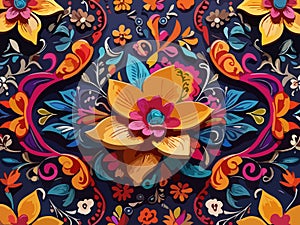 Abstract Pattern: Surrealism Floral Design, Vector pattern