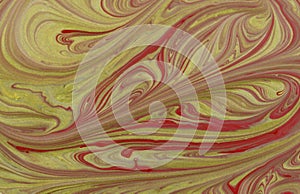 Abstract pattern, Traditional Ebru art. Color ink paint with waves. Marble background.