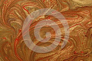 Abstract pattern, Traditional Ebru art. Color ink paint with waves. Marble background.