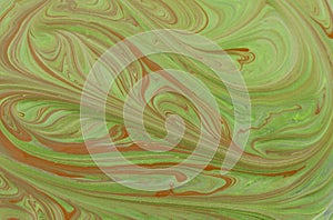 Abstract pattern, Traditional Ebru art. Color ink paint with waves. Marble background. Cultures, handmade.