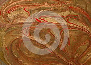 Abstract pattern, Traditional Ebru art. Color ink paint with waves. Marble background. Cultures, handmade.