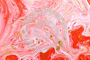 Abstract pattern, Traditional Ebru art. Color ink paint with waves. Marble background. Detail, east.