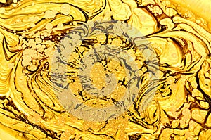 Abstract pattern, Traditional Ebru art. Color ink paint with waves. Marble background. Detail, east.