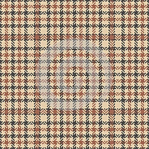 Abstract pattern tweed in brown, grey, beige for textile design. Seamless herringbone textured glen check plaid background.