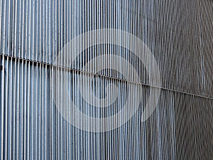 Vertical Corrugations on Building Wall, Abstract Pattern