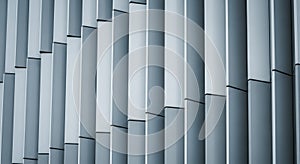 Abstract Pattern of Vertical Gray and White Panels on a Building Facade texture