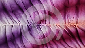 Abstract pattern of vibrant colors in smooth silk textile backdrop generated by AI