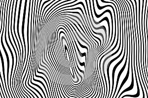 Abstract pattern wavy curve lines ripple black white lines vector background