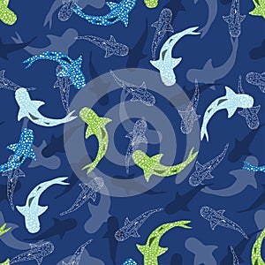 Abstract pattern with whale shark