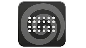 Abstract Pattern of White Dots on Black Rounded Square Background