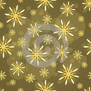 Abstract pattern with yellow figures.