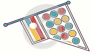 Abstract Patterned Banner or Flag, vector design Generative AI