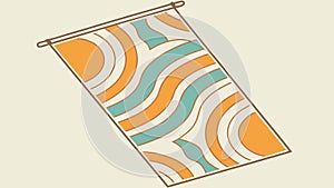 Abstract Patterned Flag Banner Vector Design Element, vector design Generative AI