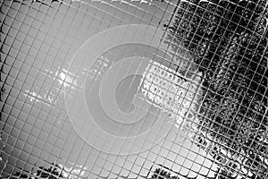 Abstract patterned tiles in black and white