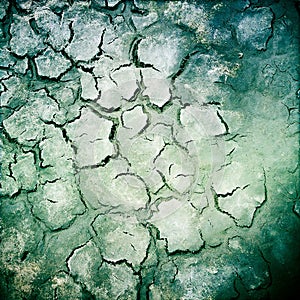 Abstract patterns of cracked earth