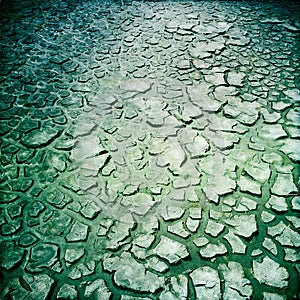 Abstract patterns of cracked earth