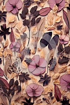 abstract patterns created by pressed flowers