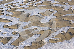 Abstract patterns from snow