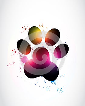 Abstract Paw Print