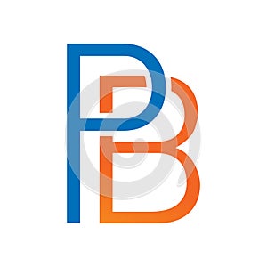 Abstract PB letter logo design. BP logo vector template icon. PB or BP logo best branding company identity. BP letter logo photo