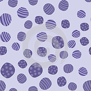 Abstract pebble seamless pattern. Hand drawn stones wallpaper